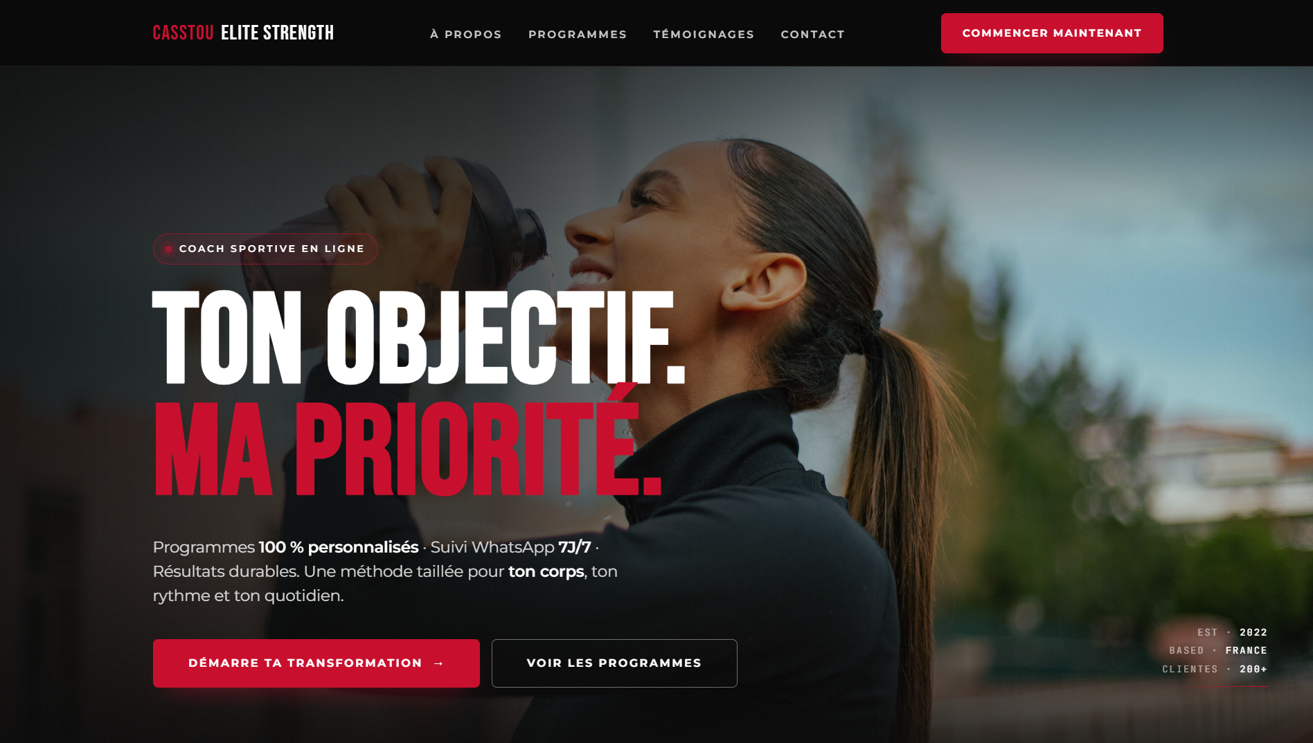 Maquette du site Casstou Elite Strength